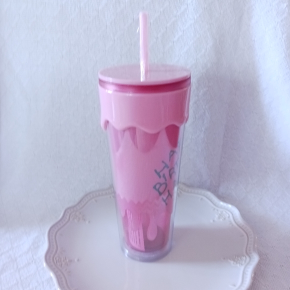 Harry Potter "Happee Birthdae Harry" Cake Pink Travel Tumbler 26 oz. - Picture 5 of 10